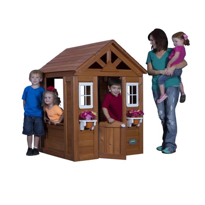 Maison De Jeux Pour Enfant En Bois Backyard Discovery Timberlake Marron 119x107x141cm