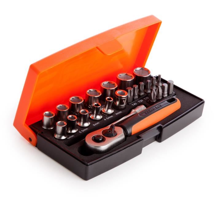 Bahco Coffret De 25 Douilles 1/4 Et Embouts Sl25