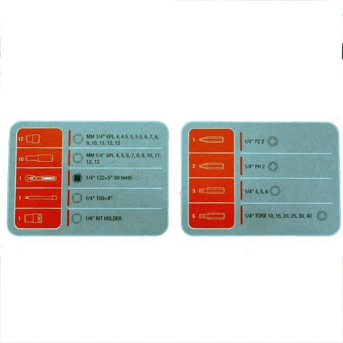 Bahco Coffret De 37pcs Douilles Metriques 14et Embouts Sl25l