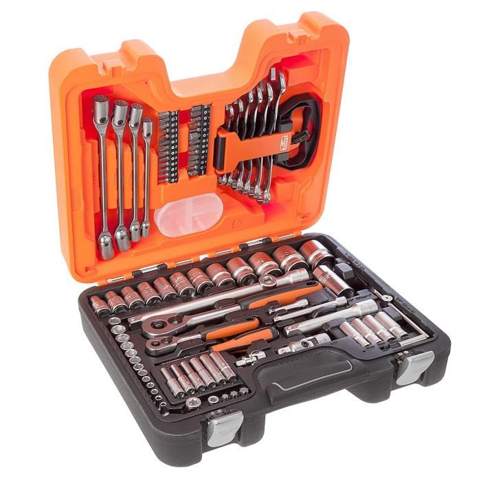 Jeu De Douilles Bahco - 92 Pcs - 1/4 Po Et 1/2 Po - Chromee Mate