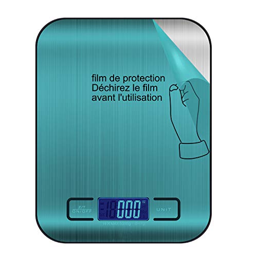 Balance De Cuisine Electronique Adoric Haute Precision 5kg 1g Acier Gris
