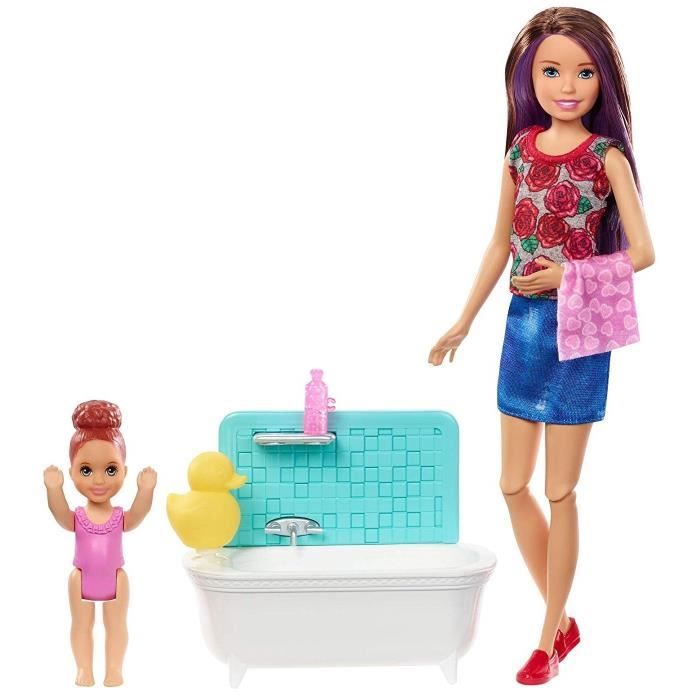 Barbie Famille Coffret Heure Du Bain Pou...