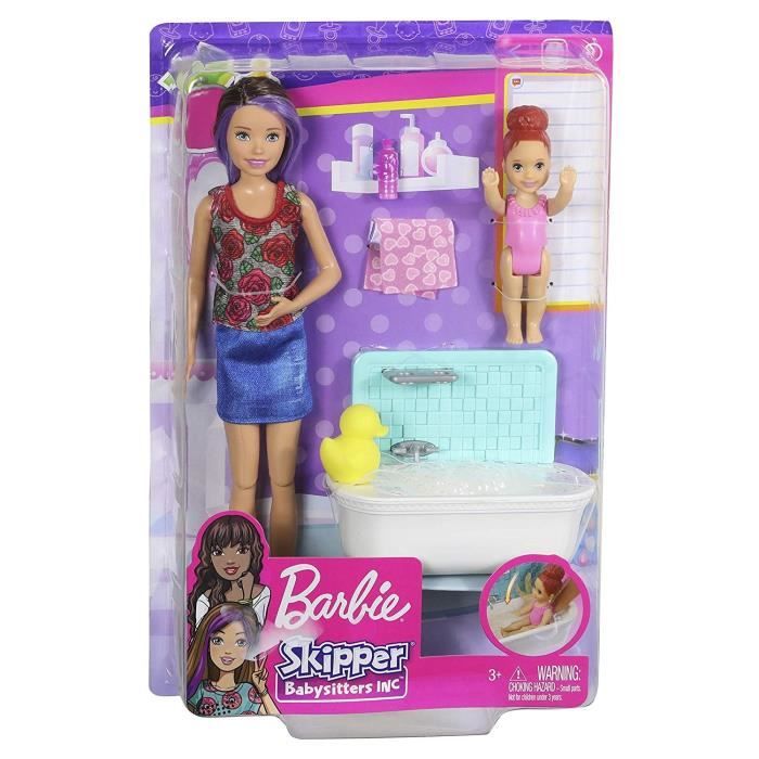 Barbie Famille Coffret Heure Du Bain Pou...