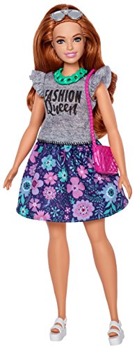 Mattel Poupee Barbie Fashionistas : Robe À Rayures Et Jupe À Fleurs