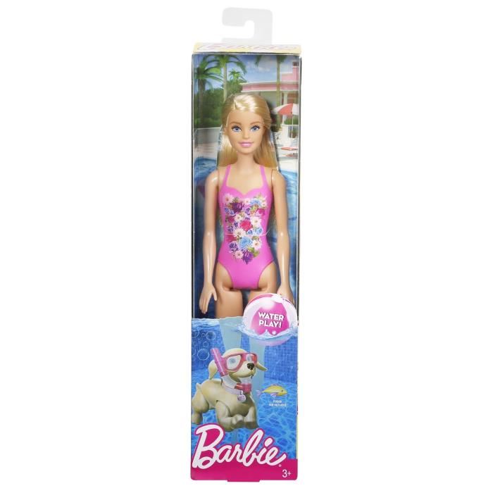 Barbie Maillot De Bain Rose Poupee 