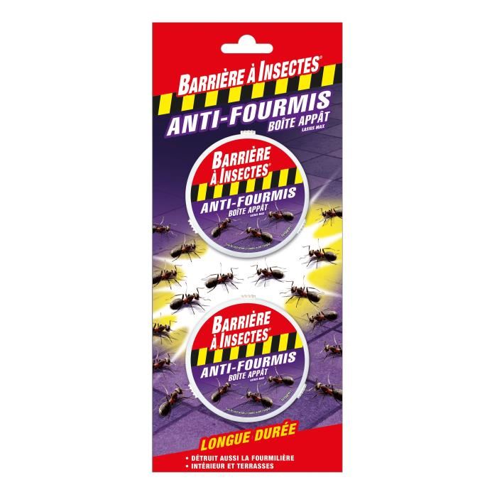 BARRIERE A INSECTES Blister de 2 boites appats anti fourmis