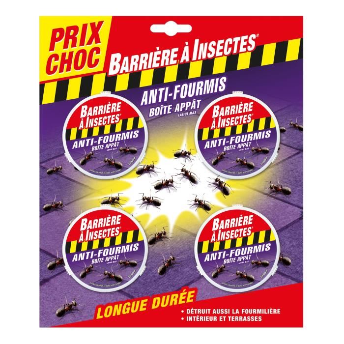 BARRIERE A INSECTES Blister de 4 boites appats anti fourmis