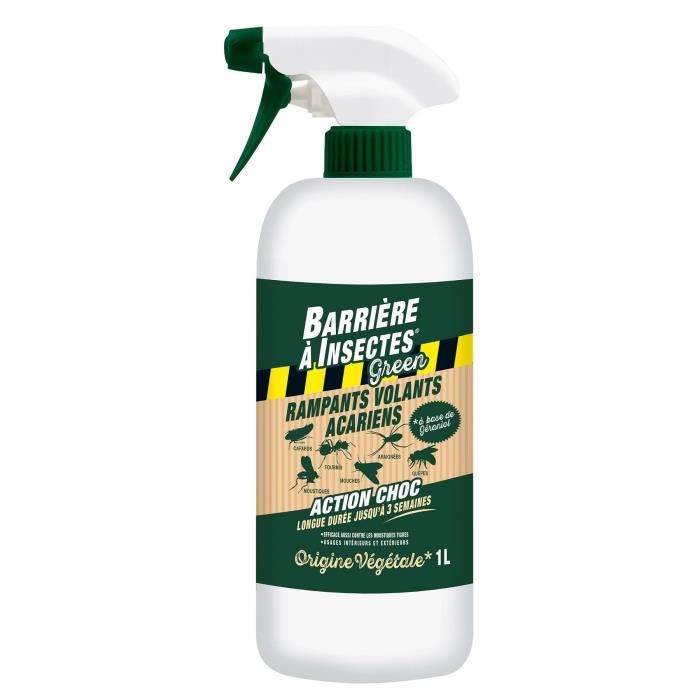 BARRIERE A INSECTES GREEN Insecticides contre insectes rampants volant et acariens dorigine vegetale 1 L