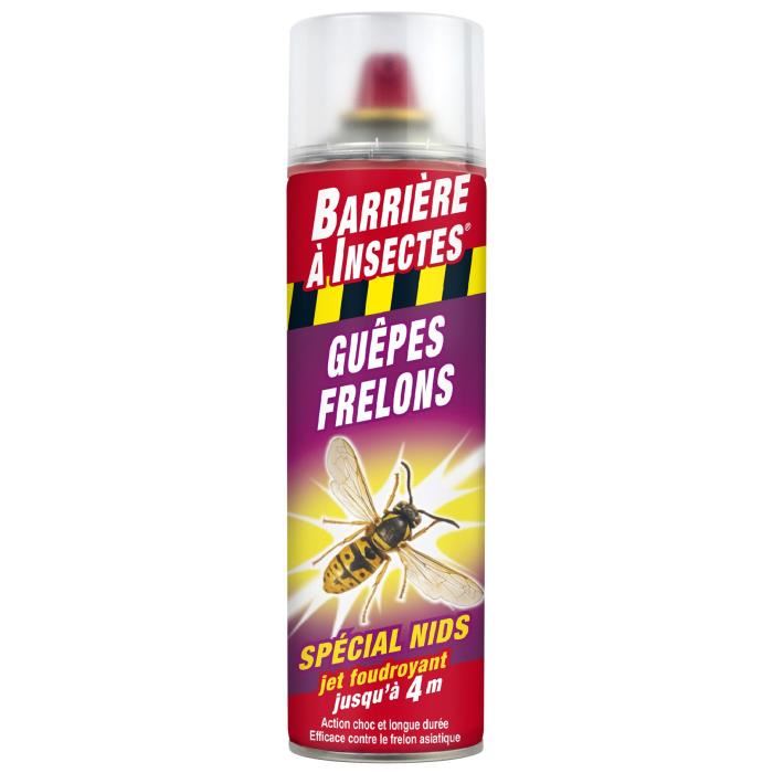 BARRIERE A INSECTES Guepes, frelons Special nids - Aerosol 500 ml