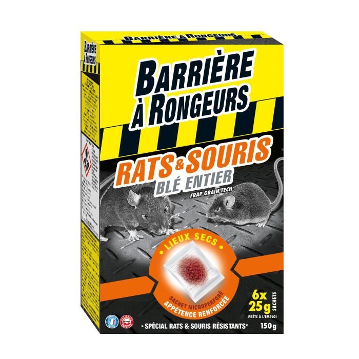 Rats et souris Ble entier Barriere a rongeurs 150g