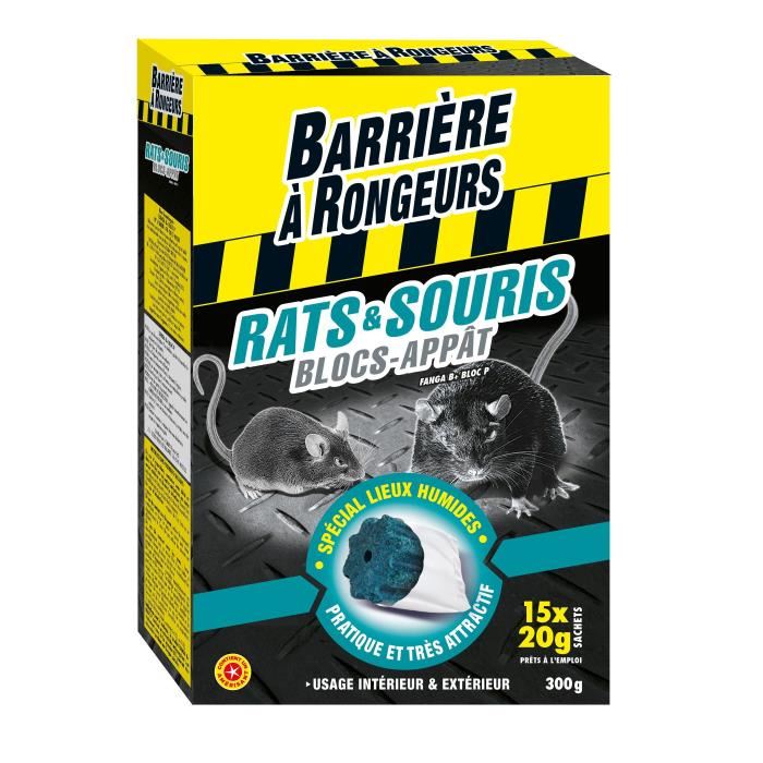 Barriere A Rongeurs Blocs Appats Pour Rats Et Souris -