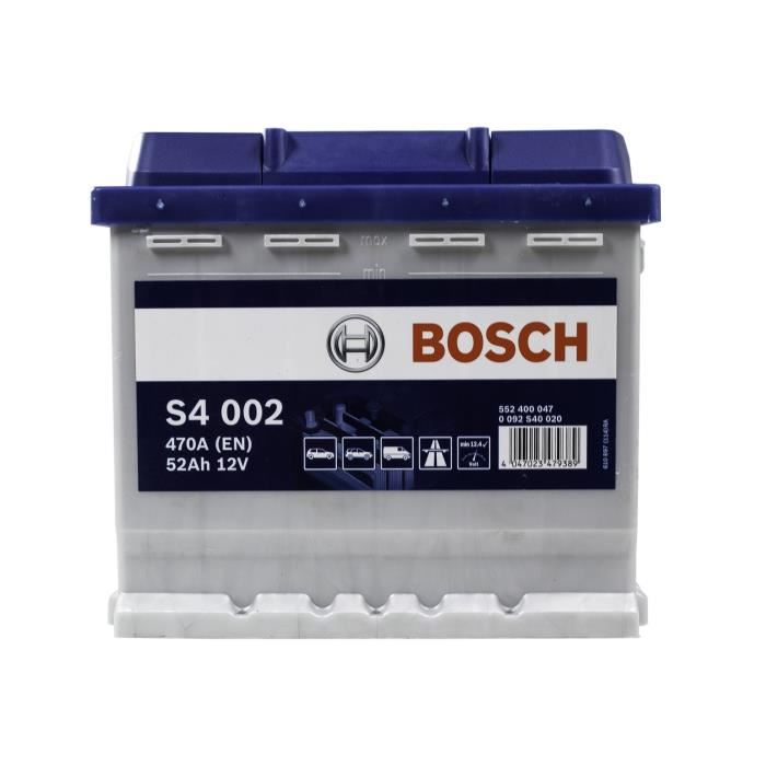 Bosch Batterie Auto S4002 52ah 470a A Droite
