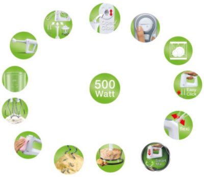 Batteur Et Mixeur Electrique Multimix 3 - Braun - Hm3105wh - 500w - 5 Vitesses + Pulse - Powerbell