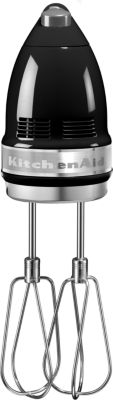 KitchenAid 5KHM9212 - Batteur/mixeur - noir onyx/laque/incl. accessoires/LxPxH 15x8x20cm/cable 1.6m/9 vitesses/220-240V/50-60Hz/1300 rpm