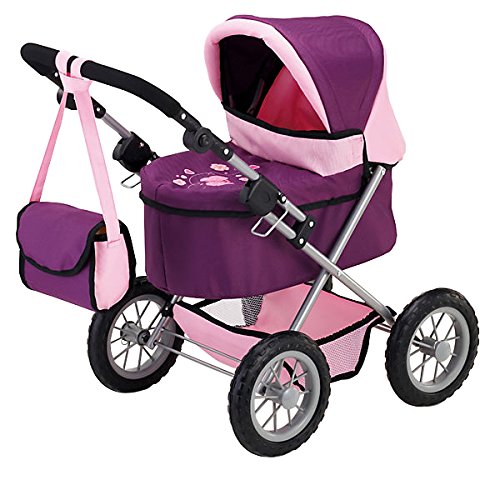 Landau Pour Poupee Trendy Prune - Bayer Design - Reglable - Convient Aux Poupees Jusqua 46 Cm