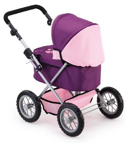 Landau Pour Poupee Trendy Prune - Bayer Design - Reglable - Convient Aux Poupees Jusqua 46 Cm