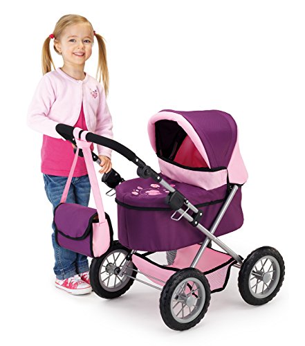 Landau Pour Poupee Trendy Prune - Bayer Design - Reglable - Convient Aux Poupees Jusqua 46 Cm