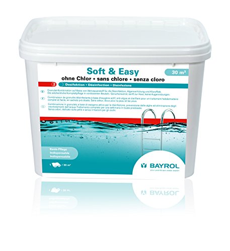 Produit De Desinfection Pour Piscine Bayrol Soft Easy 30 M3 Oxygene Actif Anti Algues Et Clarifiant