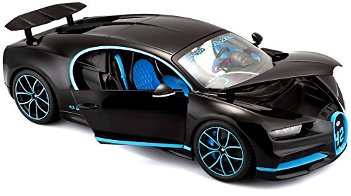 Voiture De Collection Bburago Bugatti Chiron Noire Metal 118eme