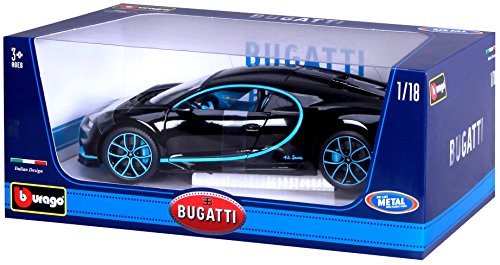 Voiture De Collection Bburago Bugatti Chiron Noire Metal 118eme