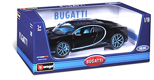 Voiture De Collection Bburago Bugatti Chiron Noire Metal 118eme