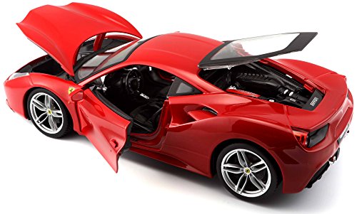 Burago Voiture Ferrari En Metal 488 Gtb A L'echelle 1/18eme