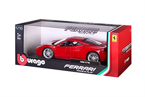 Burago Voiture Ferrari En Metal 488 Gtb A L'echelle 1/18eme
