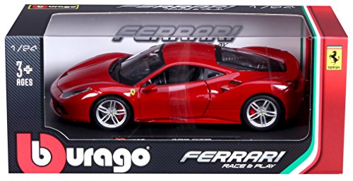 Vehicule De Collection Bburago Ferrari 488 Gtb Metal Echelle 124