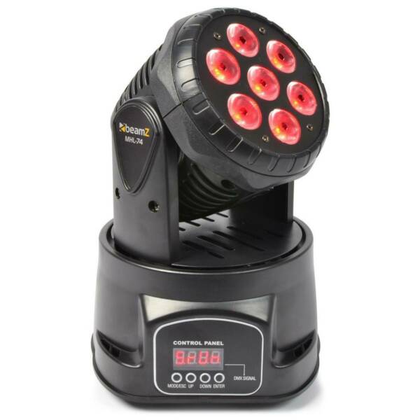 Beamz Mhl74 Mini Moving Head 7x 10w 4-in-1 Led - Moving Head Washer
