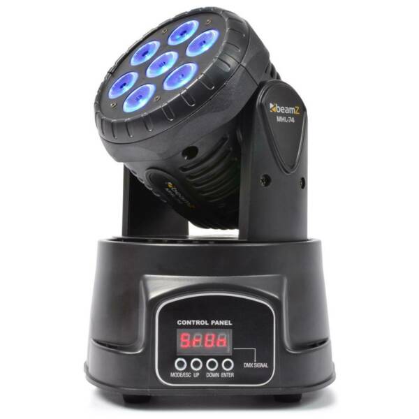 Beamz Mhl74 Mini Moving Head 7x 10w 4-in-1 Led - Moving Head Washer