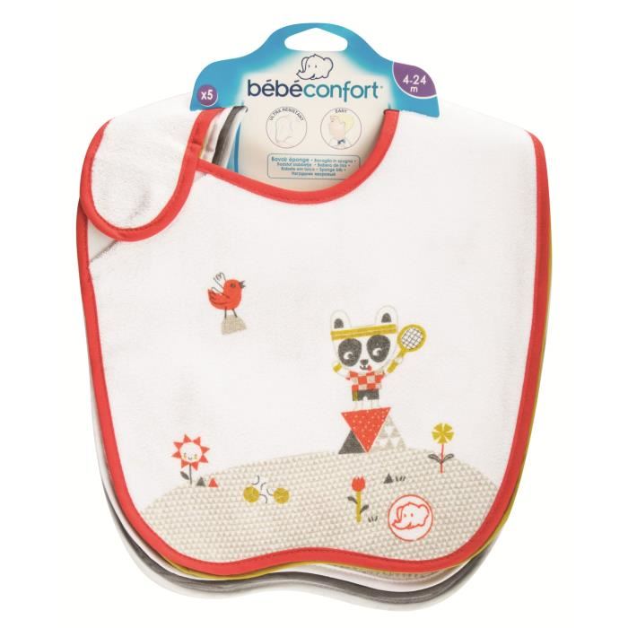 Lot De 5 Bavoirs Eponge 9/18 Mois - Sport