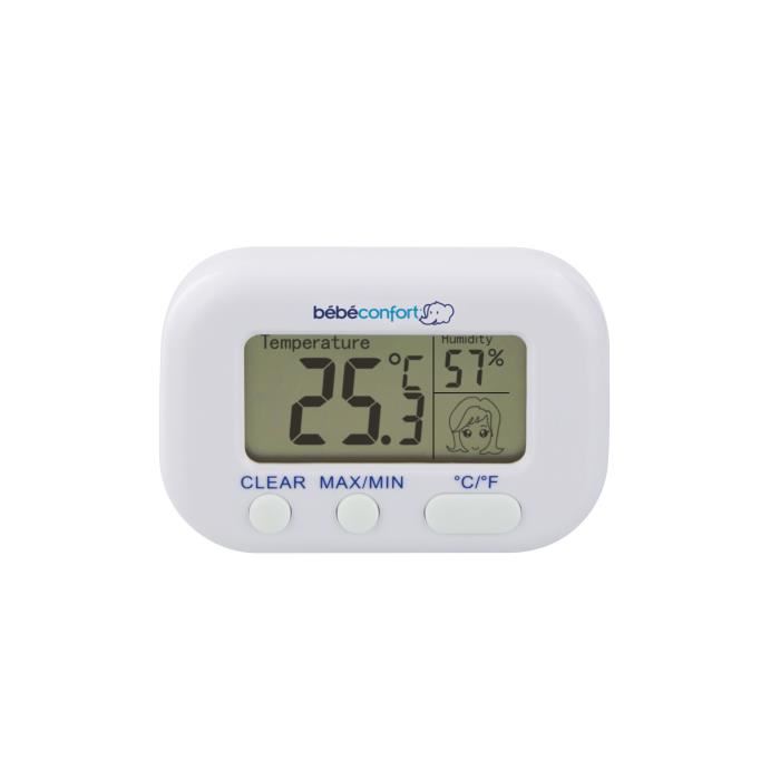 Bebeconfort Thermometre Hygrometre Mesure La Temperature Et Lhumidite Convient Des La Naissance