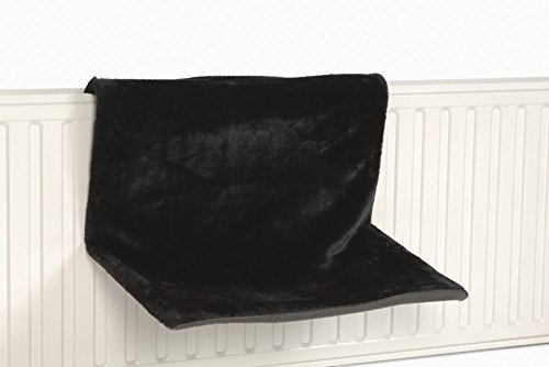 Brekz Hamac de radiateur pour chat Noir