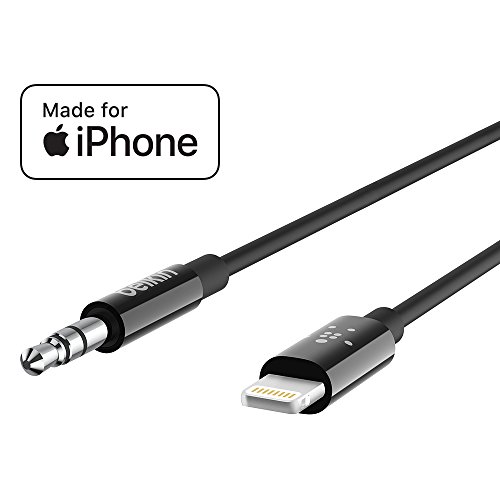 Belkin - Cable Lightning vers jack pour casque - Lightning / audio - Lightning (M) pour mini jack stereo (M) - 1.83 m - noir - pour Apple iPad/iPhone/iPod (Lightning)