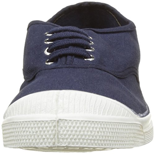 Baskets Basses A Lacets En Toile De Coton - Femme - Bleu Marine - Bensimon