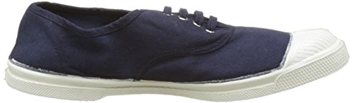 Baskets Basses A Lacets En Toile De Coton - Femme - Bleu Marine - Bensimon
