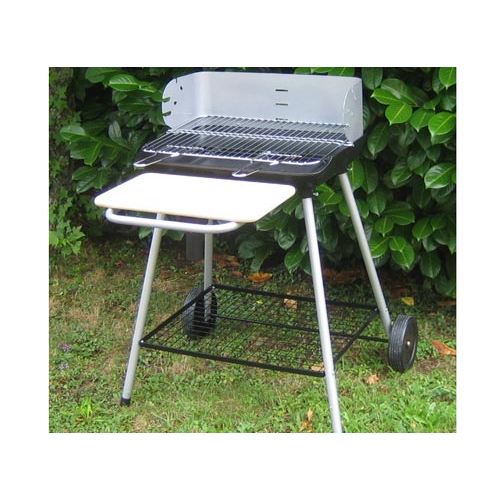 Home Maison Barbecue A Charbon De Bois Avec Fonction Rôtissoire Metal Noir Noir 73x85cm