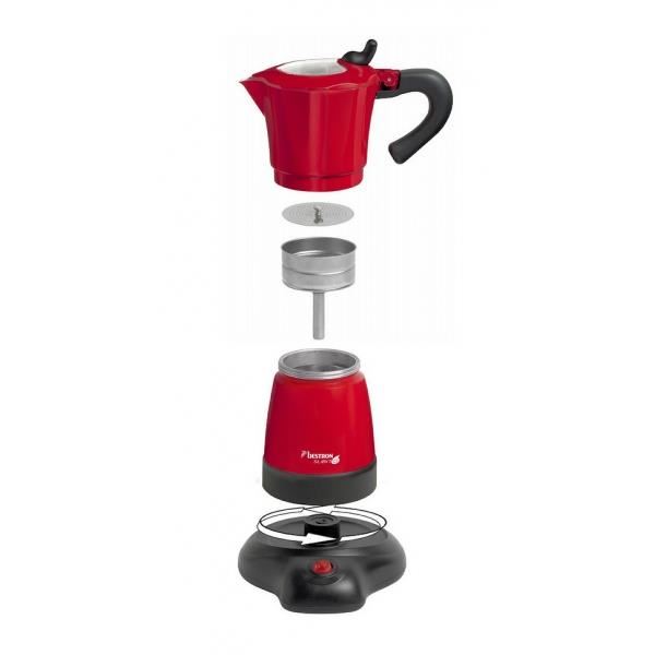 Cafetiere Italienne A Expresso - Bestron - 6 Tasses - 480w - Rouge