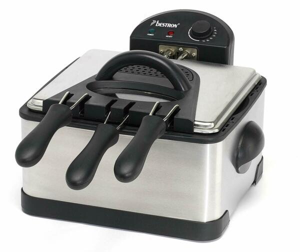 Friteuse Bestron 3 Paniers Capacite 4 Litres Zone Froide 15 Kg De Friture