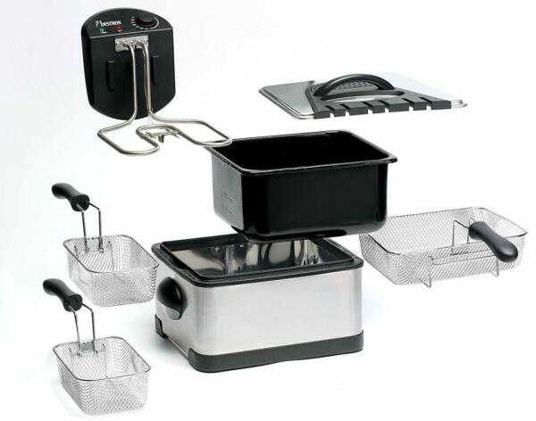 Bestron DF402B Friteuse XXL Inox 4,5 L 2...
