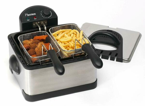 Friteuse Bestron 3 Paniers Capacite 4 Litres Zone Froide 15 Kg De Friture