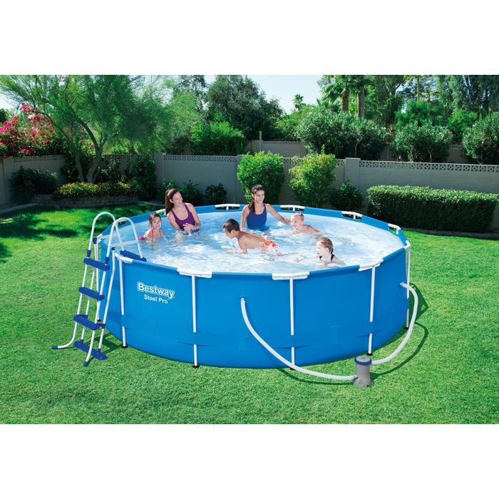 Piscine Tubulaire - Steel Pro Frame Pools - 3.66 X 1.00 - Rond - Hors-sol - Bleue