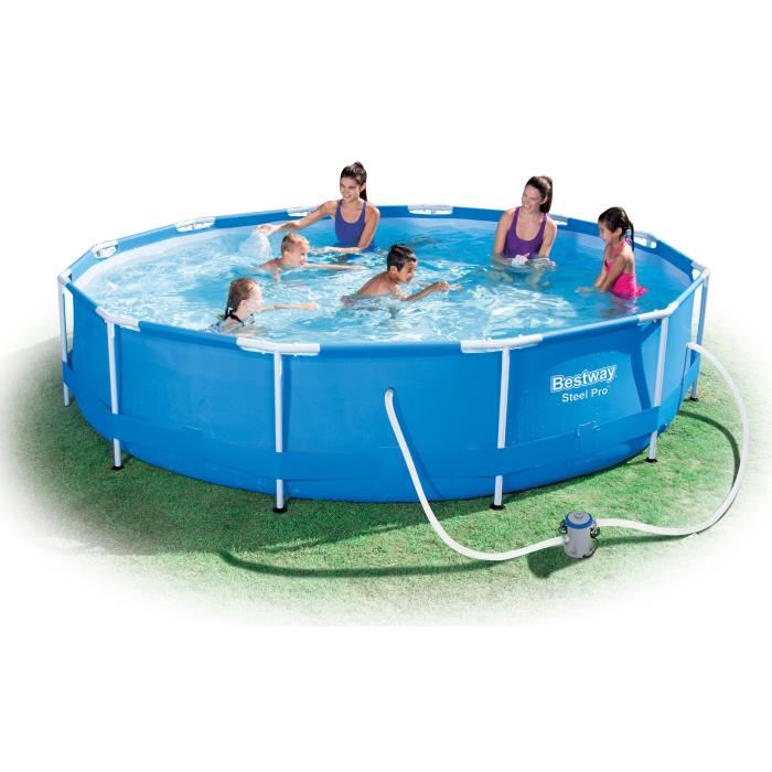 Piscine Tubulaire - Steel Pro Frame Pools - 3.66 X 1.00 - Rond - Hors-sol - Bleue