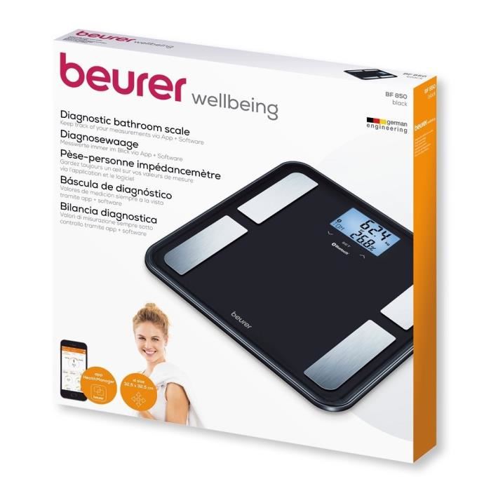 Beurer Impedancemetre Connecte Via Bluetooth Gris/blanc