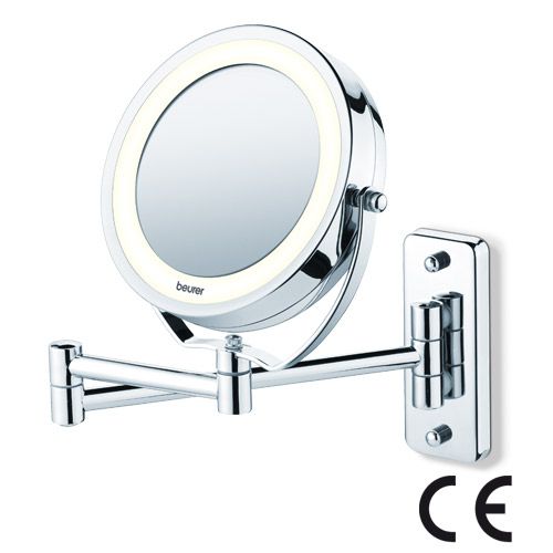 Miroir Cosmetique Eclaire Mural Et Sur Pied Beurer Bs 59 Grossissement X 5