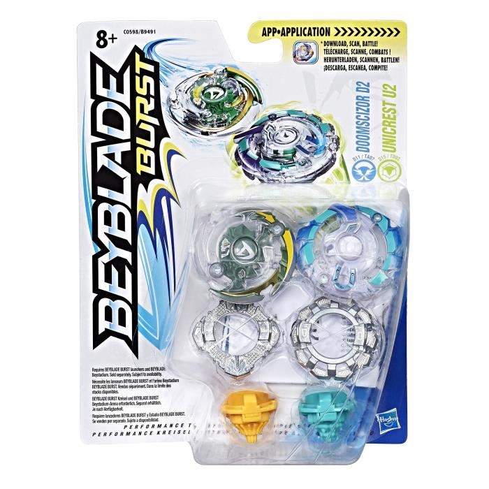 BEYBLADE BURST Pack Duel DOOMSCIZOR et UNICREST Toupies