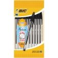 10 stylos-bille Bic Cristal coloris noir