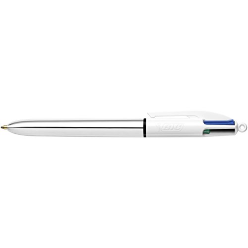 Stylo Bille - Bic - Shine - 4 Couleurs - Retractable - Rechargeable - Pointe Moyenne 1mm