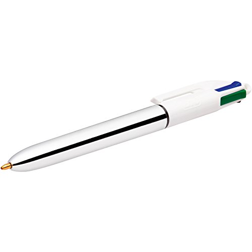 Stylo Bille - Bic - Shine - 4 Couleurs - Retractable - Rechargeable - Pointe Moyenne 1mm