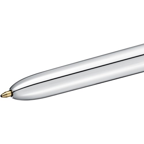 Stylo Bille - Bic - Shine - 4 Couleurs - Retractable - Rechargeable - Pointe Moyenne 1mm